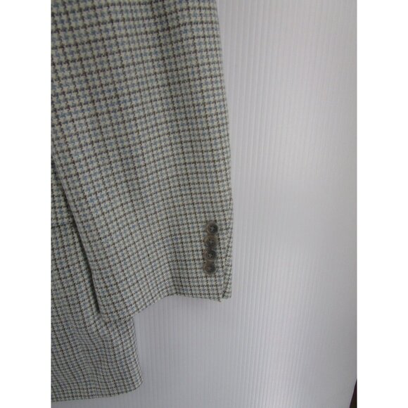 Jos A Bank Sport Coat 42 Long Houndstooth Blazer Tweed Jacket Lined - Picture 3 of 13